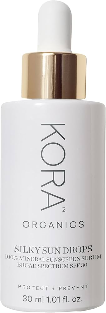 Amazon.com: KORA Organics Silky Sun Drops, Mineral Sunscreen Serum