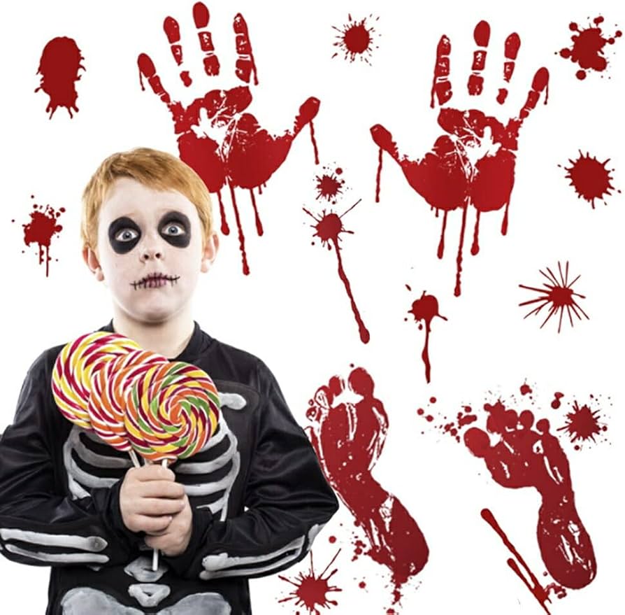 Amazon | [AiO JAPAN] ハロウィン シール 血 足形 ステッカー ホラー
