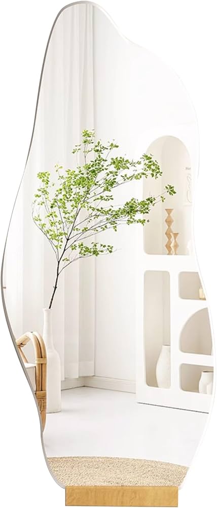 Amazon.co.jp: ウェーブミラー 全身鏡 スタンドミラー 壁掛け 姿見鏡
