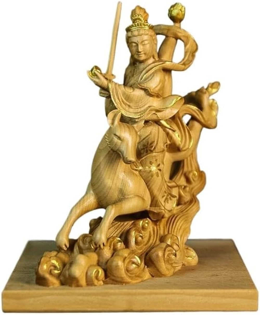 Amazon｜仏像 荼吉尼天 騎狐像 “お守り” 稲荷神様 ダキニ天,置物
