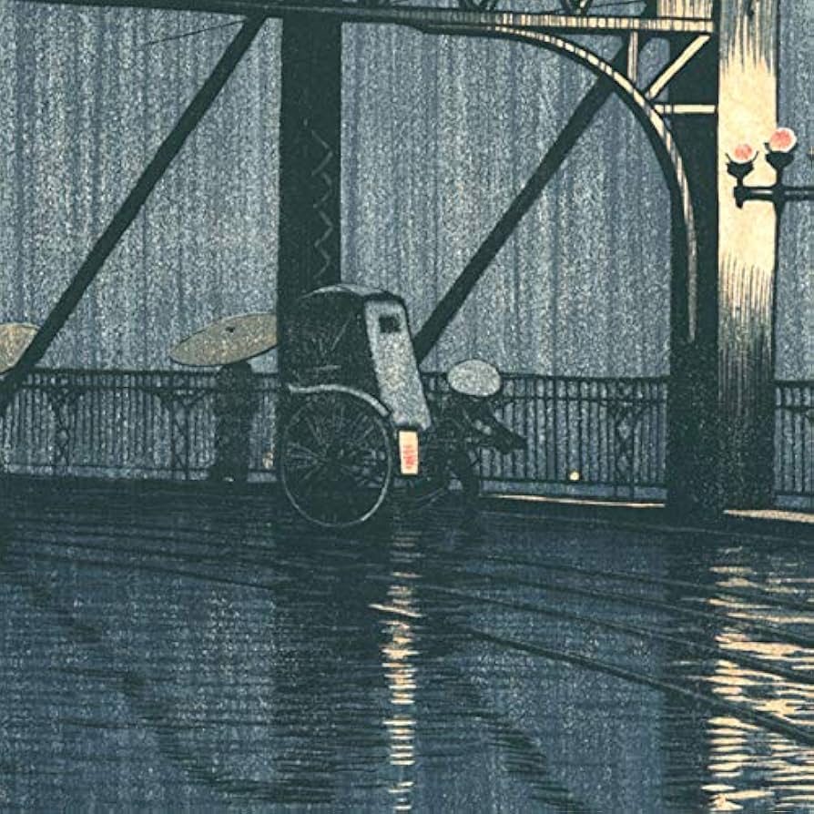 Amazon.co.jp: 川瀬巴水 版画 [東京二十景 新大橋] 大正十五年 大判