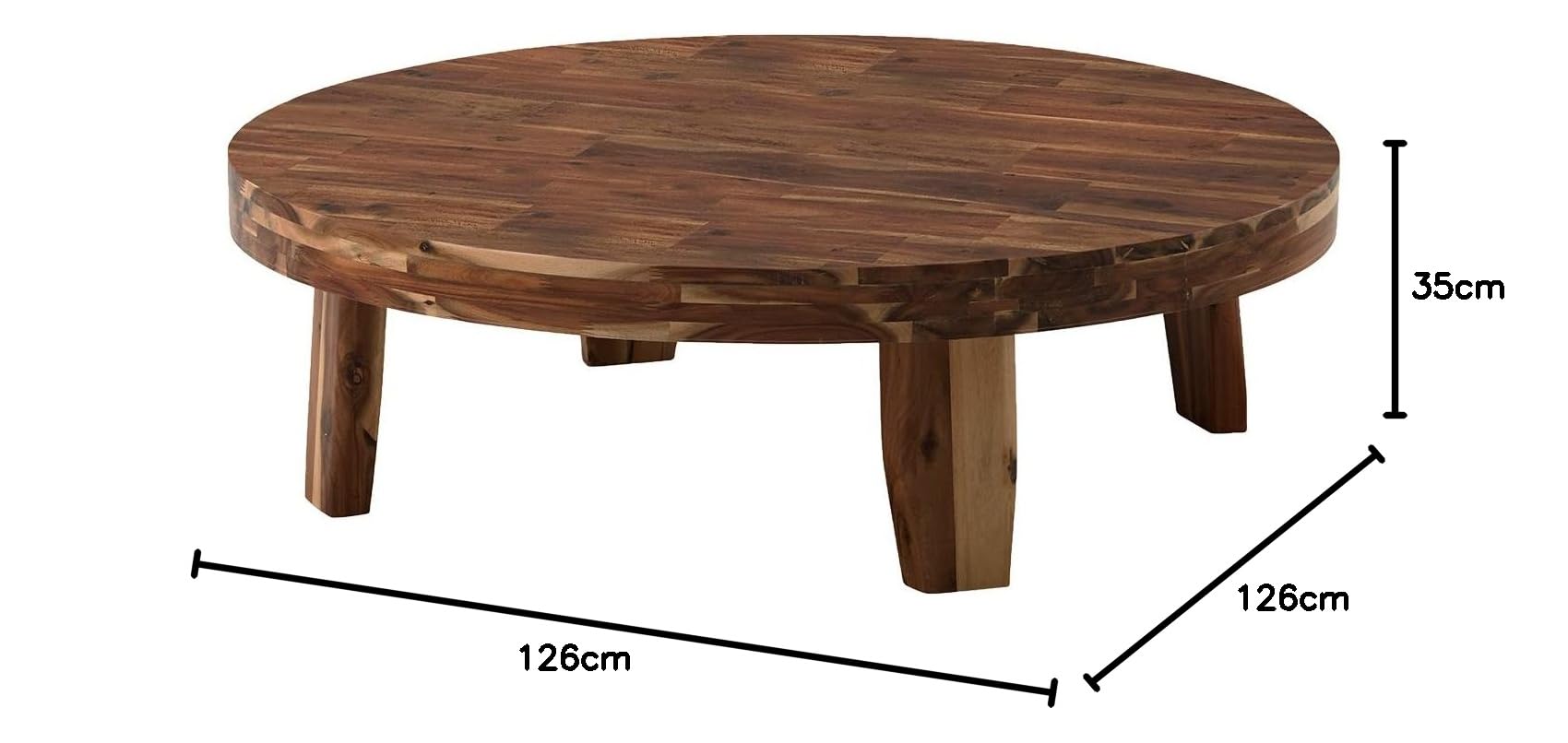 Amazon.co.jp: 円卓 ローテーブル ちゃぶ台 センターテーブル リビング