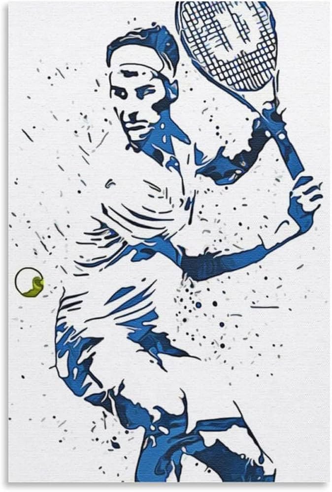 Amazon.co.jp: テニス プレーヤー ロジャー フェデラー 壁の装飾 絵画