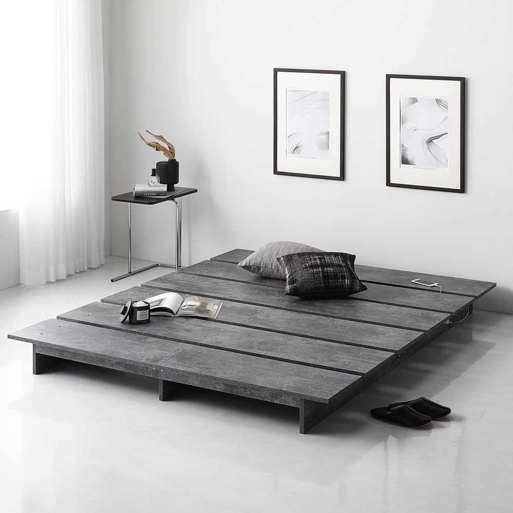 Amazon｜RASIK ベッド セミダブル ステージタイプ フレームのみ