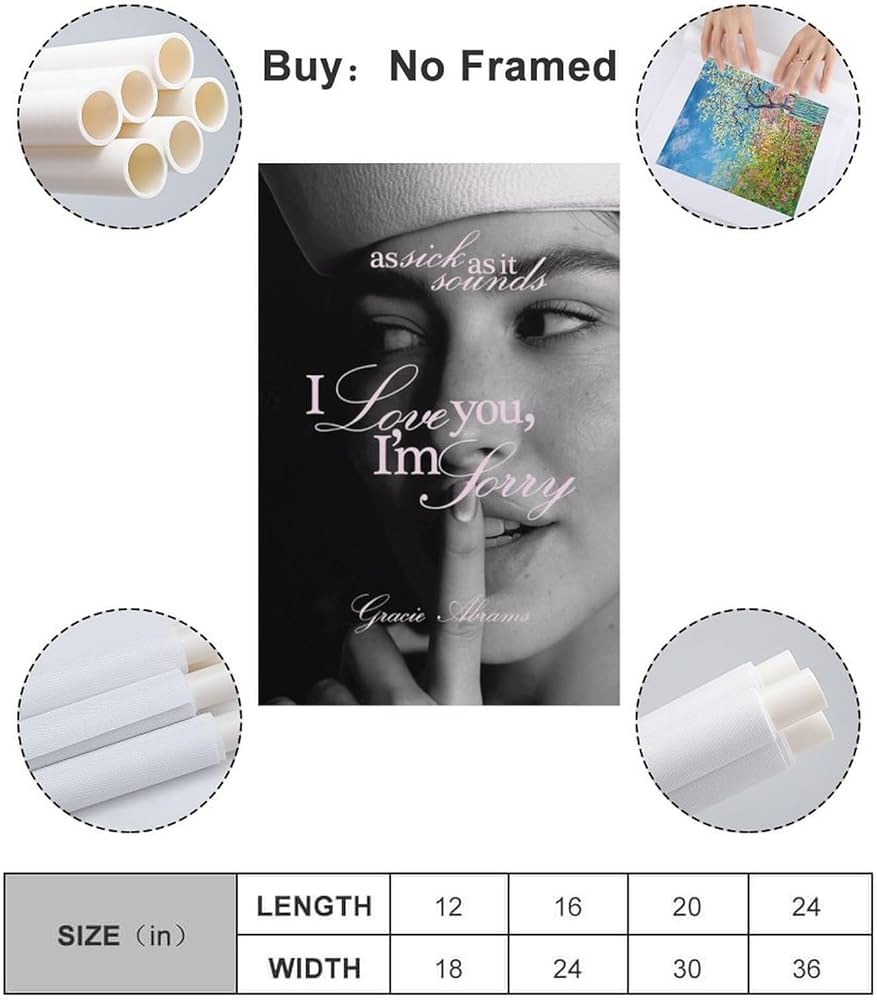 Amazon.com: Gracie Abrams I Love You I'm Sorry Posters & Prints on