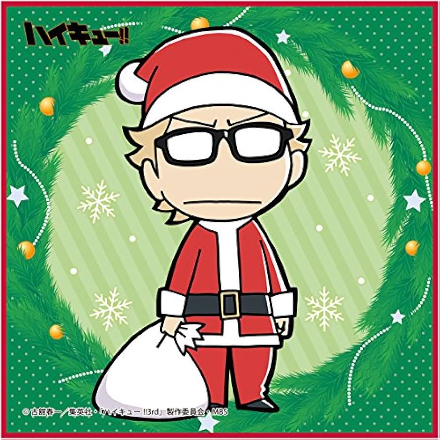 Amazon.co.jp: ハイキュー!! 月島蛍 クリスマス マイクロファイバー