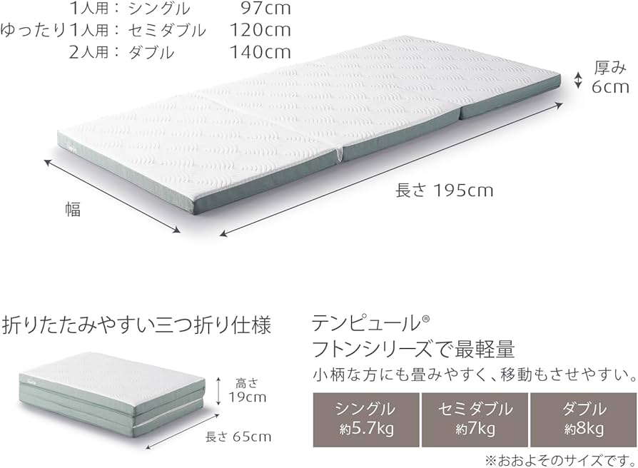 Amazon｜【チャネル限定モデル】テンピュール(Tempur) イーズ フトン