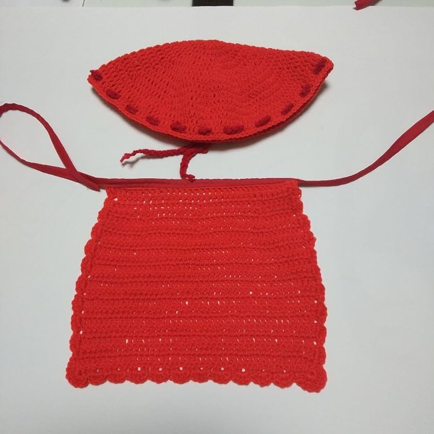 Amazon.co.jp: No.298お地蔵さんの毛糸の前掛け帽子 : ファッション