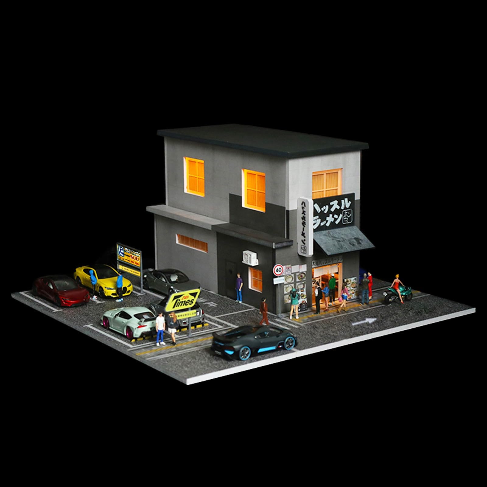 Amazon.com: Bivitre 1/64 Diorama Display Case Garage with LED