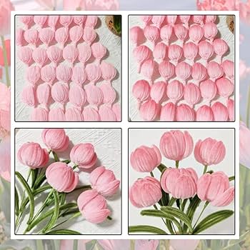 Amazon.co.jp: seimeinoki 手芸モール ピンク色＊200本＋緑色＊100本