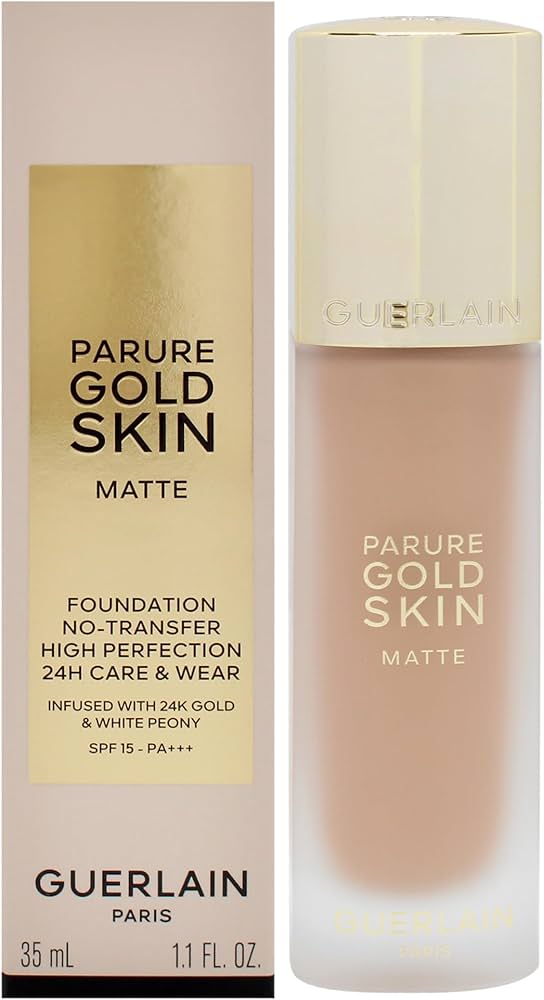 GUERLAIN PARURE Gold Skin Matte Base DE MAQUILLAJE 3W Warm Dore