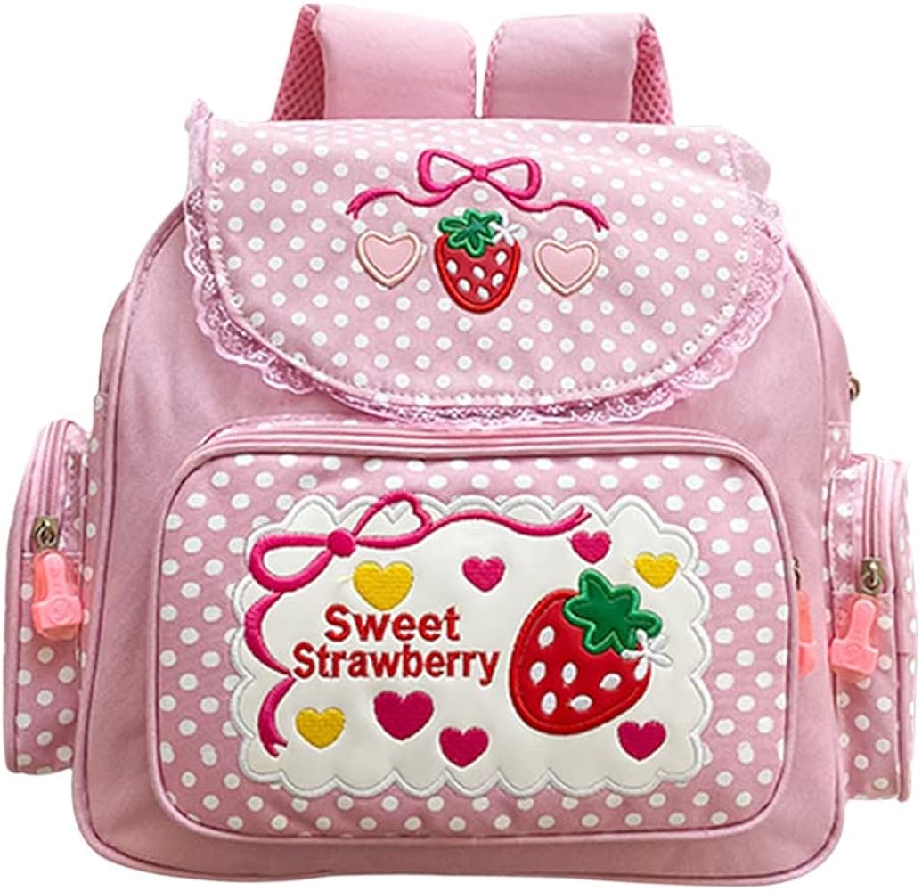 Amazon.com | Lovemore Kawaii Embroidery Strawberry Backpack for