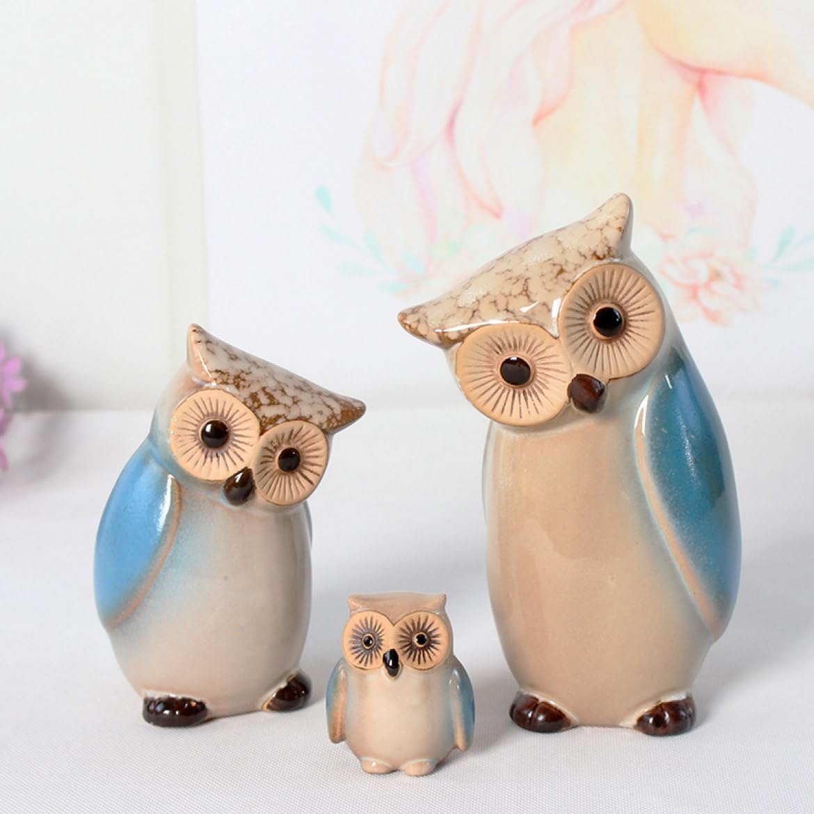 Amazon.co.jp: JAnjiaLxY ふくろう 置物 F オブジェ 卓上 おしゃれ