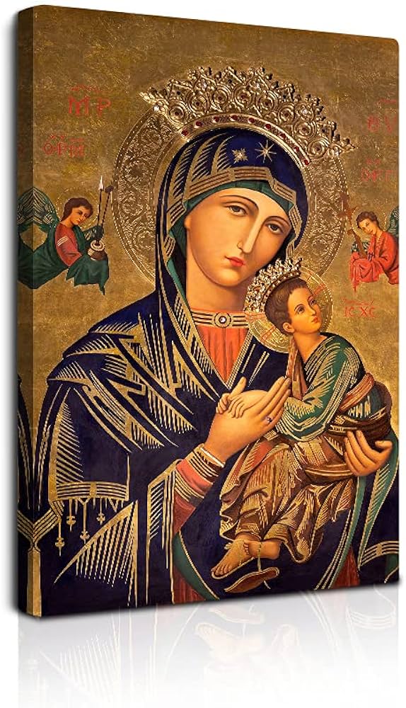 Amazon.co.jp: 聖母マリア絵画 イエスキリストアートパネル ポスター