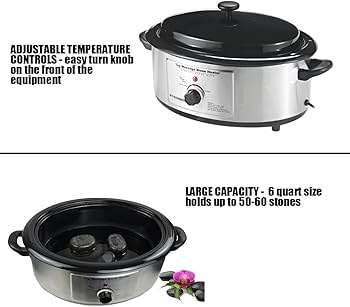 Amazon.com: Massage Stones Warmer Hot Stone Heater - 6 Quart