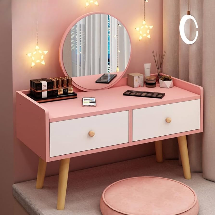 Amazon｜鏡台 ロータイプ ドレッサー おしゃれ 化粧台 テーブル メイク