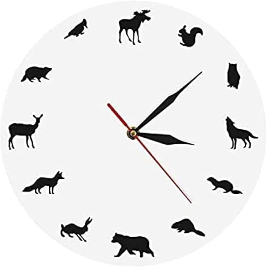 Amazon.co.jp: 壁掛け時計サファリ動物壁掛け時計ウッドランド