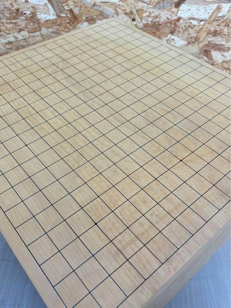 本榧】脚付碁盤 板目 木裏 囲碁 ヘソ有り 19路盤 6寸 本榧】脚付碁盤