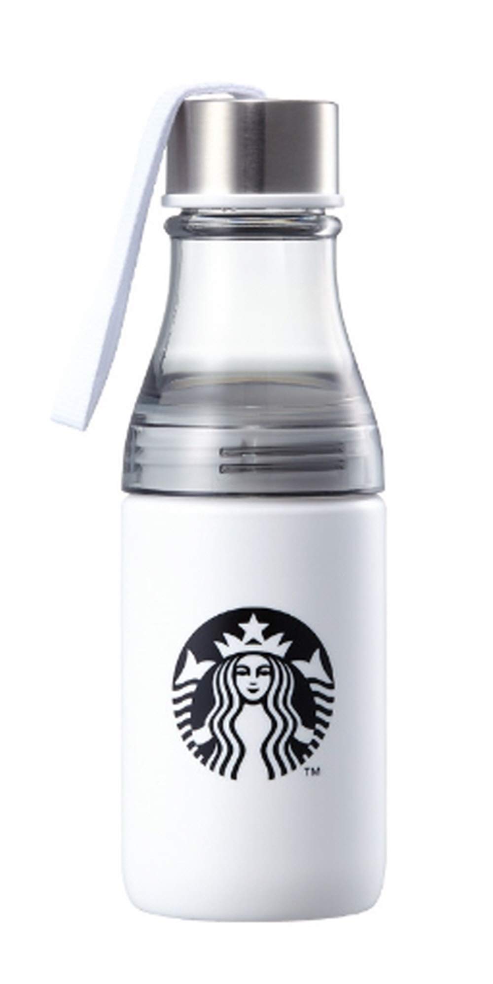 Amazon | 海外限定 スタバ ホワイトサニーストラップ ウォーターボトル