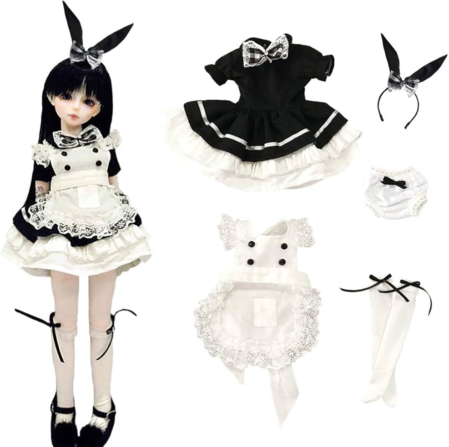 Amazon.co.jp: rakulifey ドールアウトフィット 人形メイド服 1/6