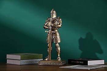 Amazon.co.jp: HDMbigmi国王親衛隊騎士像中世武士装飾樹脂騎士剣士鎧