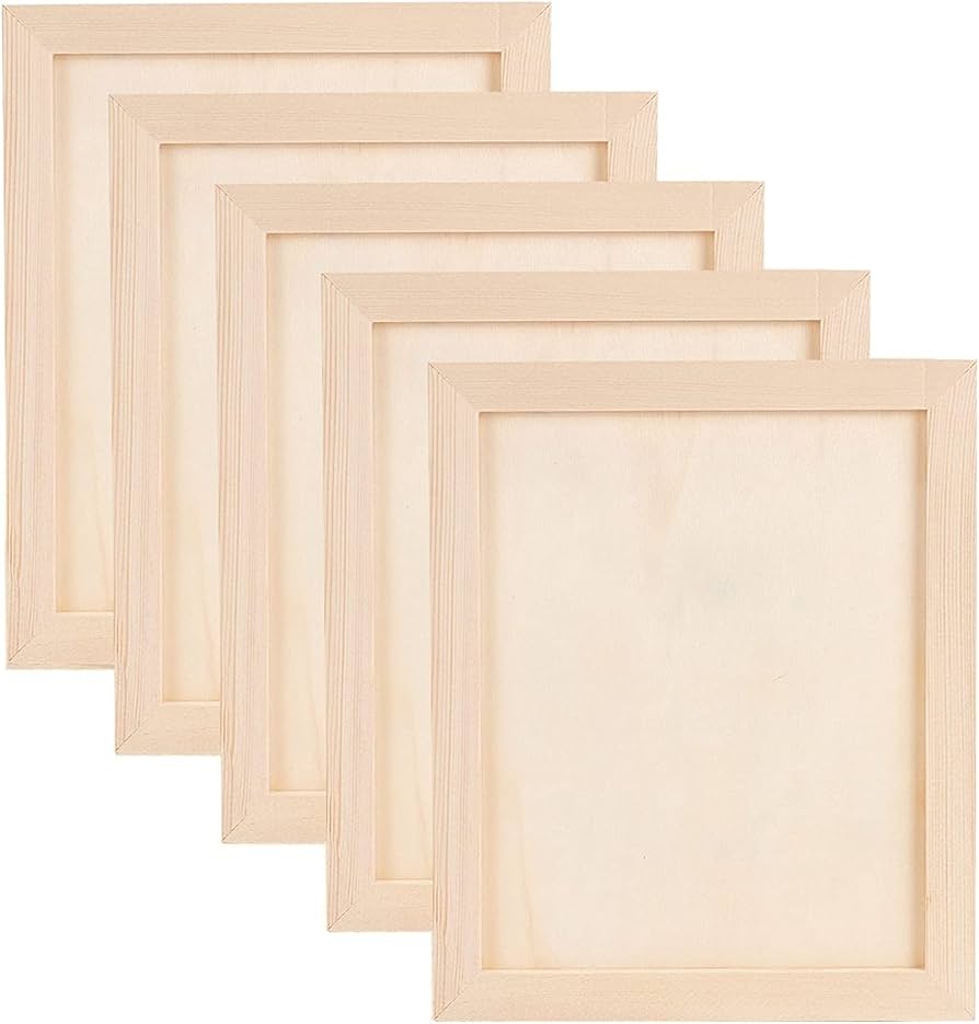 Amazon | 6個 キャンバス画材 木製 ウッドキャンバスボード 木枠