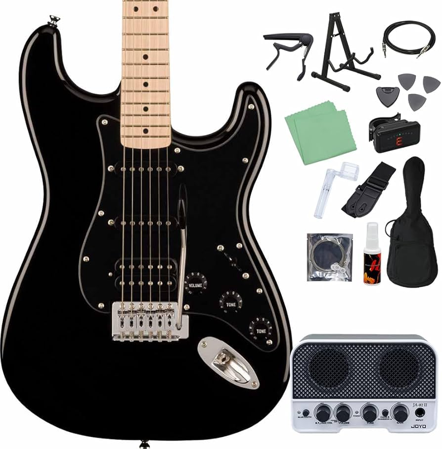 Amazon | Squier by Fender SONIC STRATOCASTER HSS Black エレキ