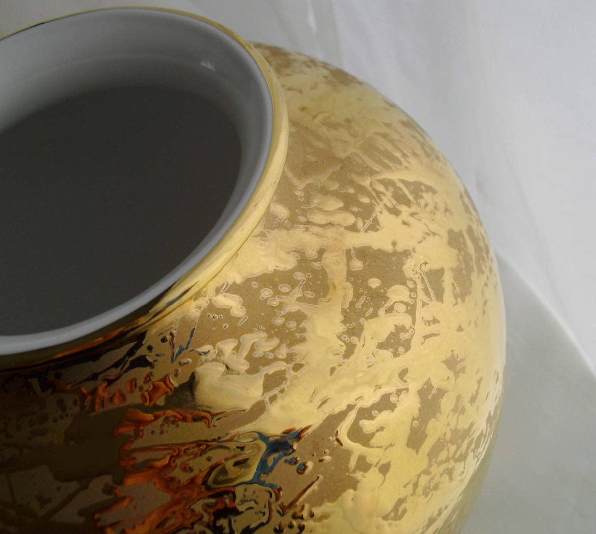 Amazon.co.jp: ナルミ金彩ゴールド花瓶壺フラワーベース全長24cm