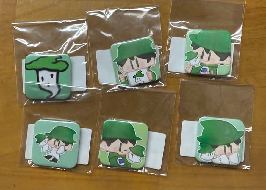 Amazon.co.jp: みどりくん 緑色 らっだぁ運営 缶バッジ 6点セット