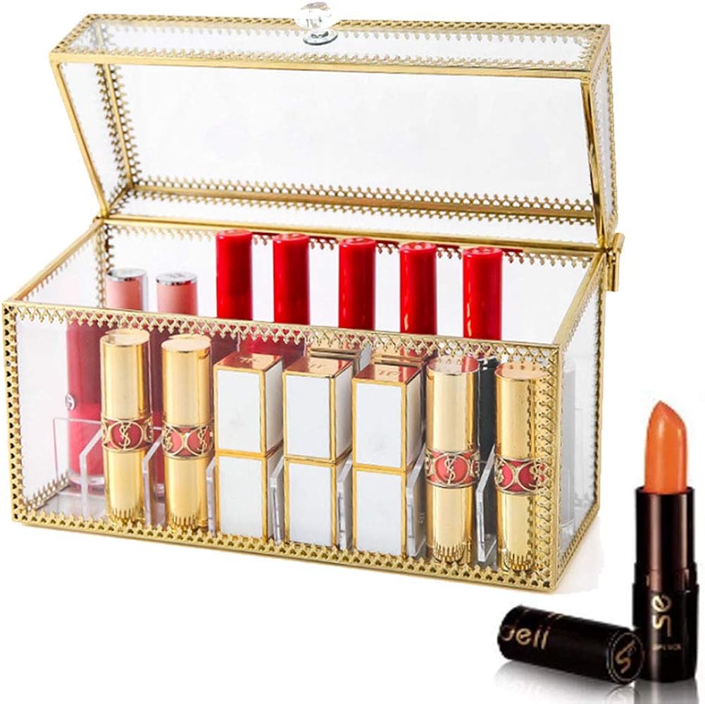 Amazon.co.jp: 口紅収納ケース 蓋付き コスメ収納ケース コスメ