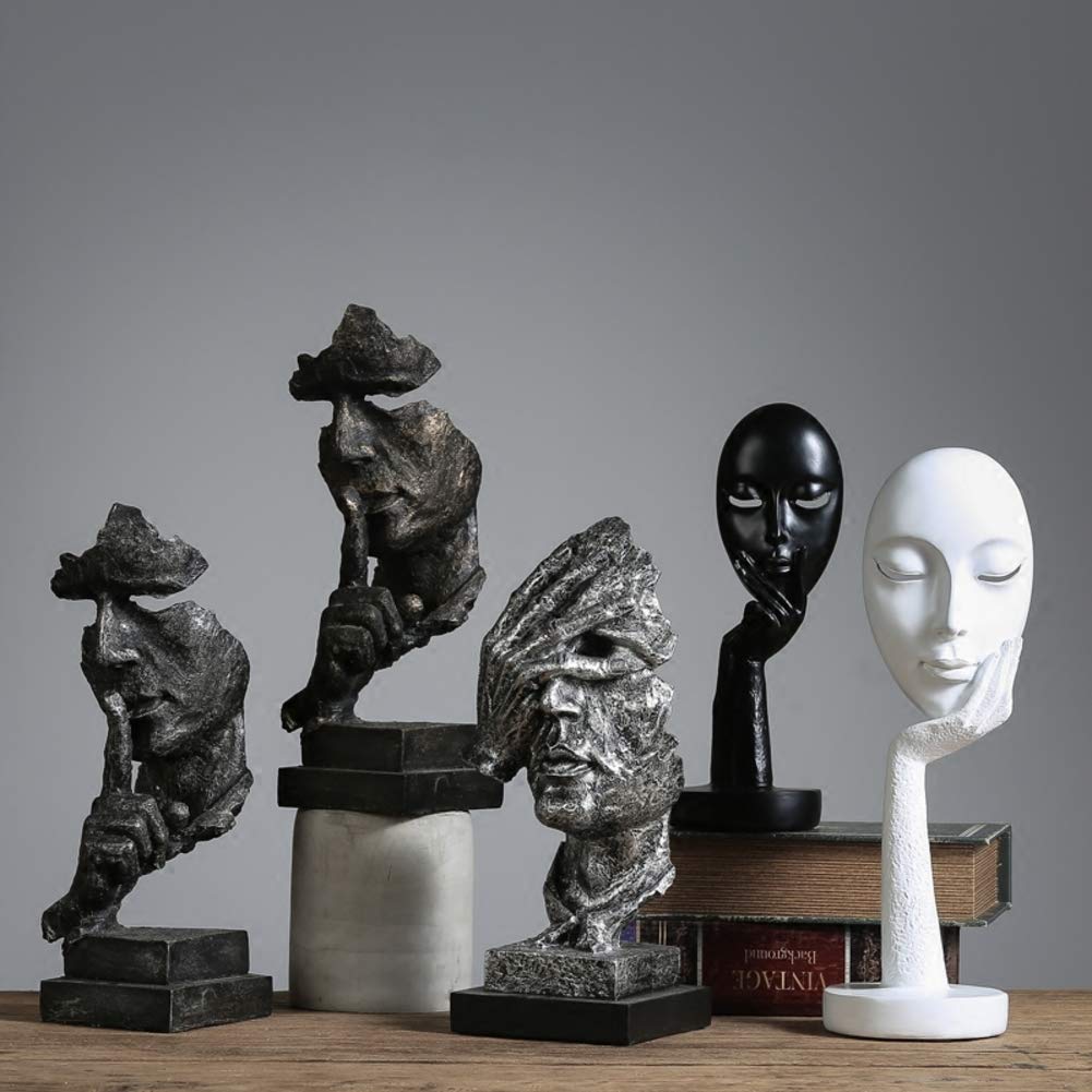 Amazon.co.jp: 樹脂抽象彫刻像、現代思想家フィギュアクラフトアート