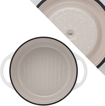 Amazon｜バーミキュラ 鋳物ホーロー鍋 22cm パールホワイト 無水調理