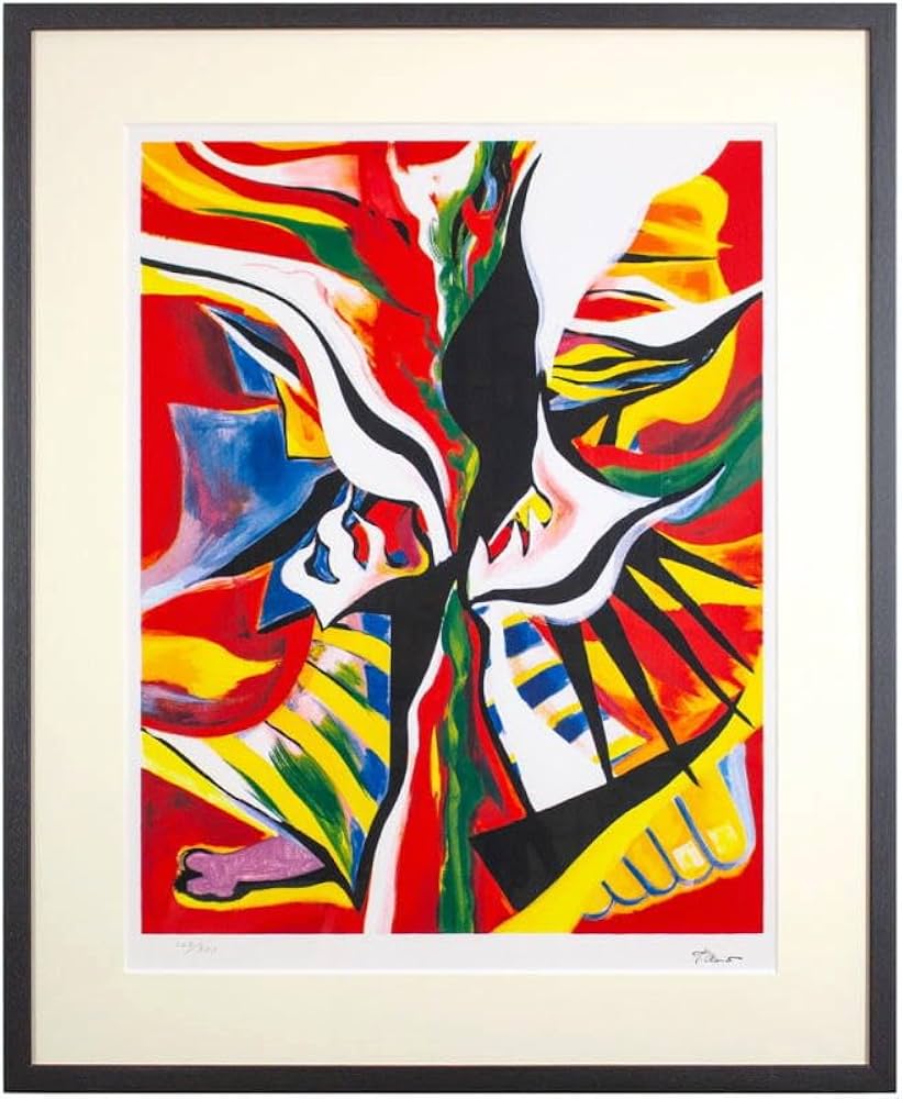 Amazon｜岡本太郎 「 哄笑 」 リトグラフ 版画 (額装)｜アートワーク