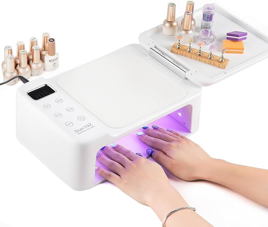 Amazon.co.jp: 3イン1 ネイルアームレスト UV LEDライト 288W 63個の