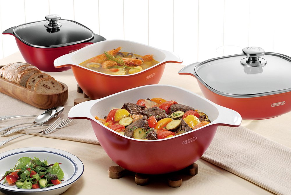 Amazon.co.jp: D&S ディーアンドエス 両手鍋 20cm IH対応 マーメイド