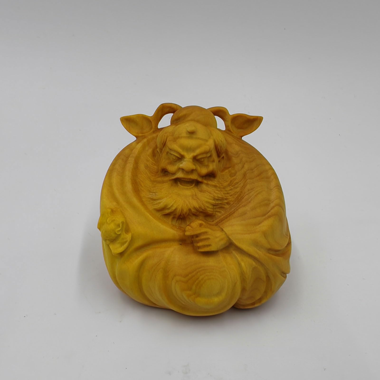 Amazon｜木彫りの仏像【鍾馗さん】柘植 6cm 木製彫刻 鍾馗様 置物 鍾馗