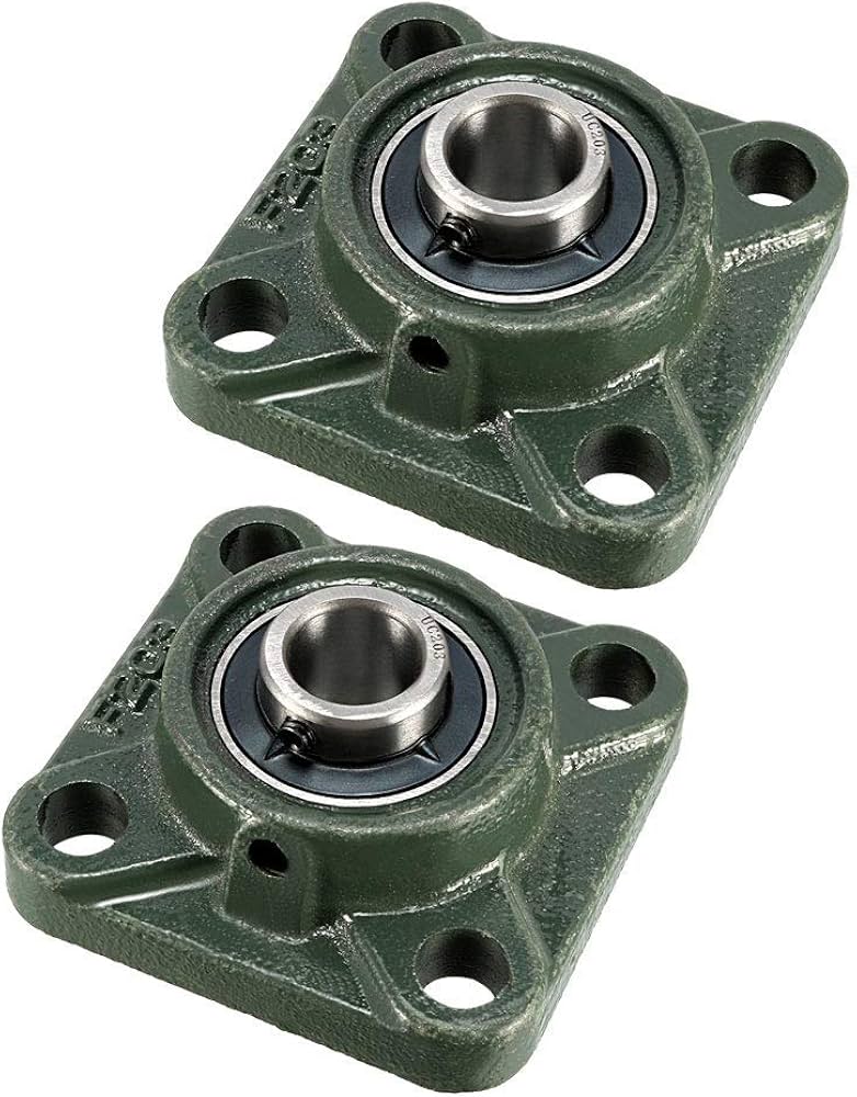 Amazon.co.jp: UCF203角フランジ型ピローブロックベアリング、内径17mm