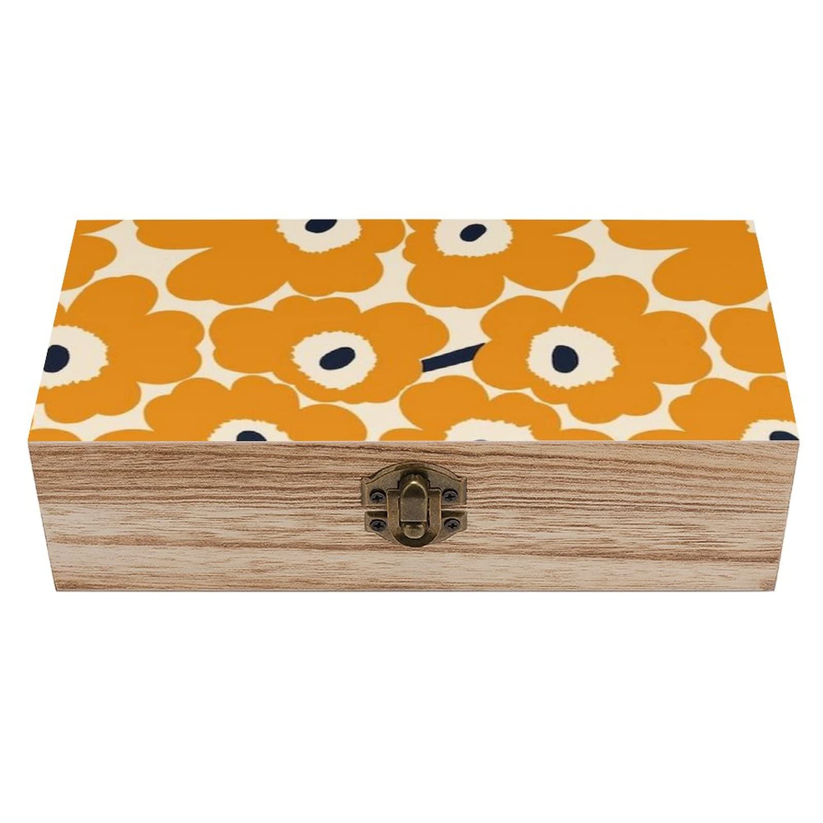 Amazon｜花柄 シンプル 木製 収納ケース 小物入れ 木箱 文具 記念品