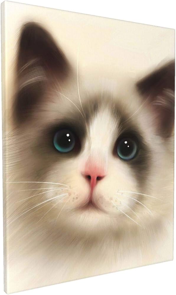Amazon.co.jp: かわいい ラグドール猫 壁掛け 壁の絵 インテリア