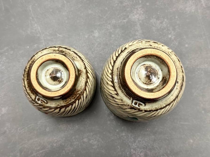 Amazon | 重要無形文化財 人間国宝島岡達三 象嵌赤絵夫婦湯呑 共箱