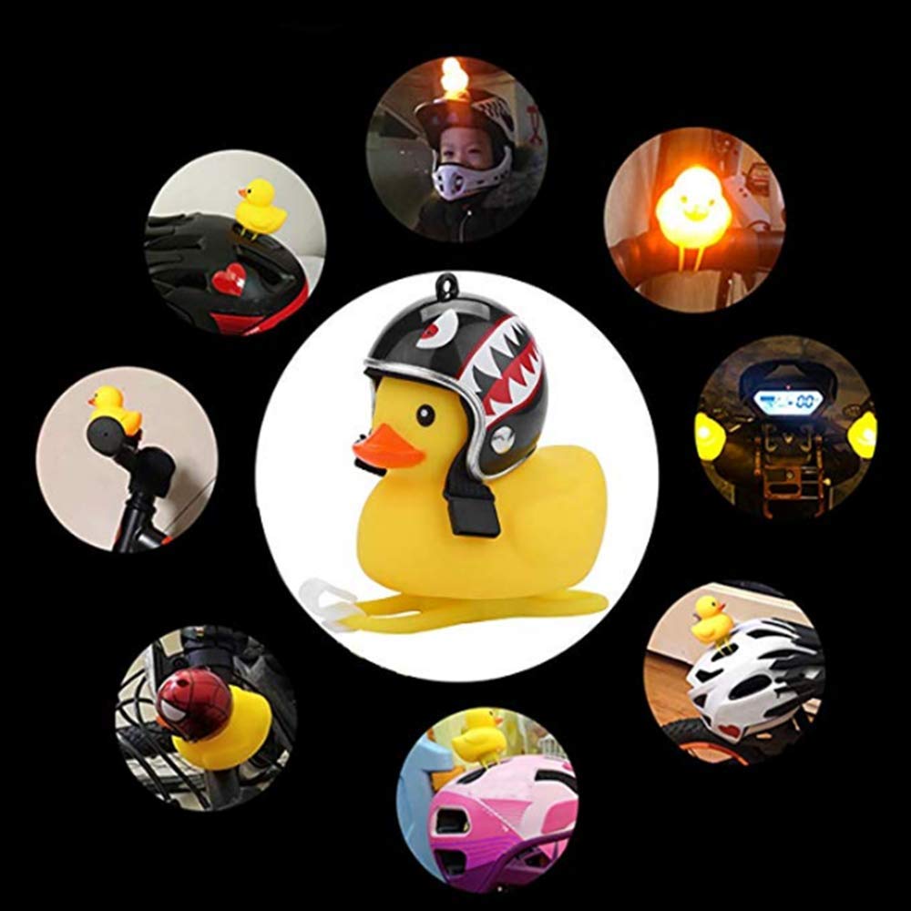 Amazon | かわいいアヒル光る 声が鳴るアヒル タケコプター 自転車ベル