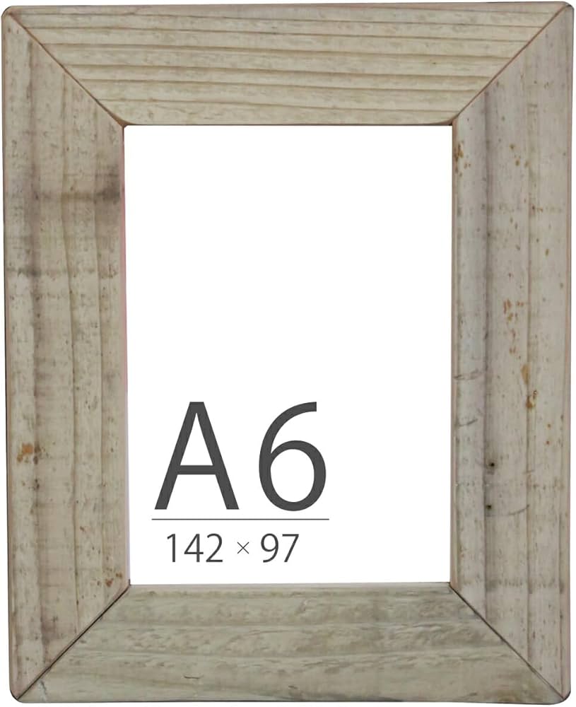 Amazon｜WOODPRO 古材 イージーフレーム （額） A6サイズ 無塗装 足場
