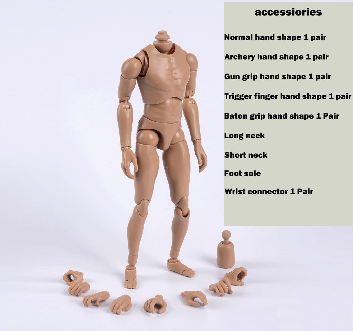Amazon.com: 1/6 Scale Narrow Shoulder Male Body Doll Action Figure