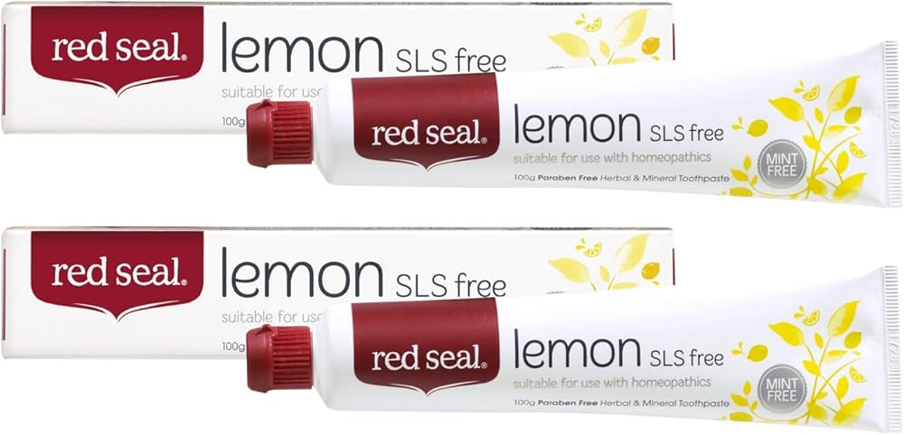 Red Seal Natural Lemon SLS Free Toothpaste That's Mint-free (2