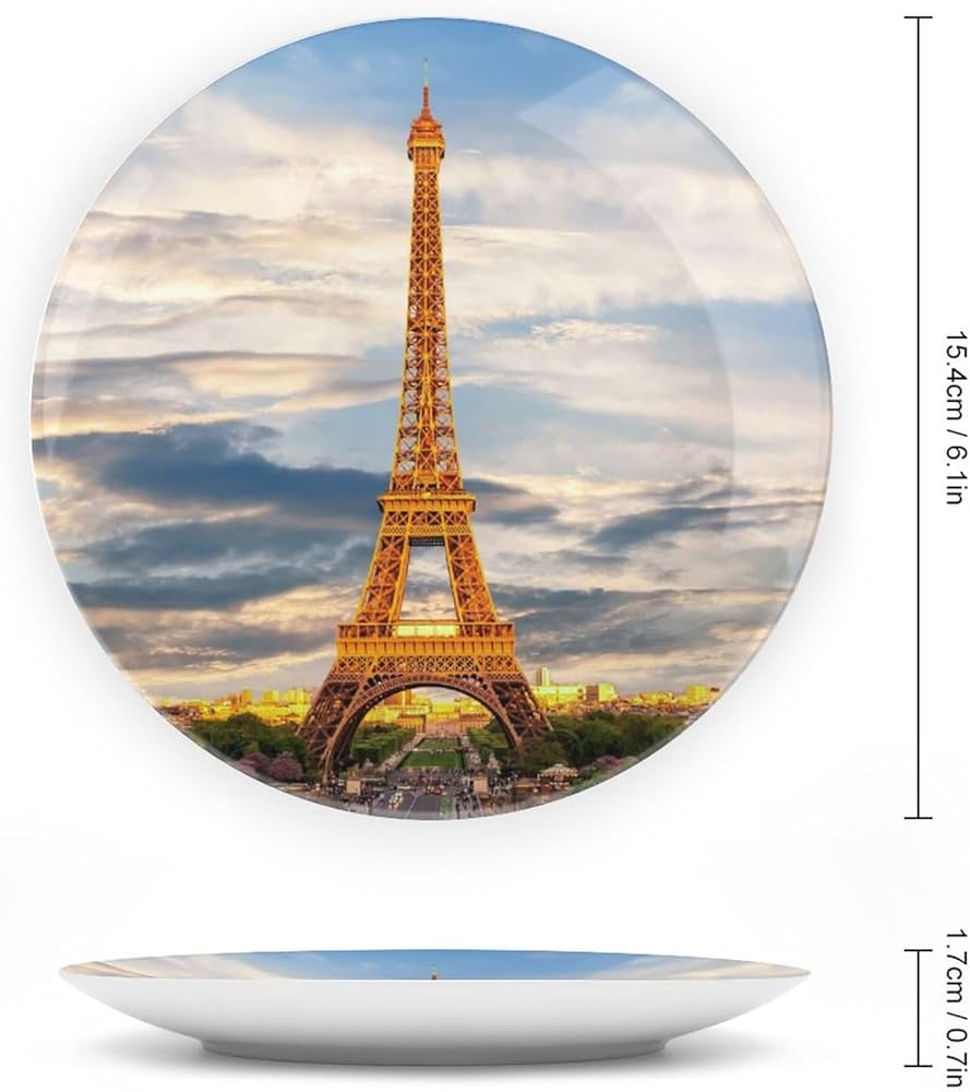 Amazon.com: Eiffel Tower Paris France Wall Hang Art Decor Plate