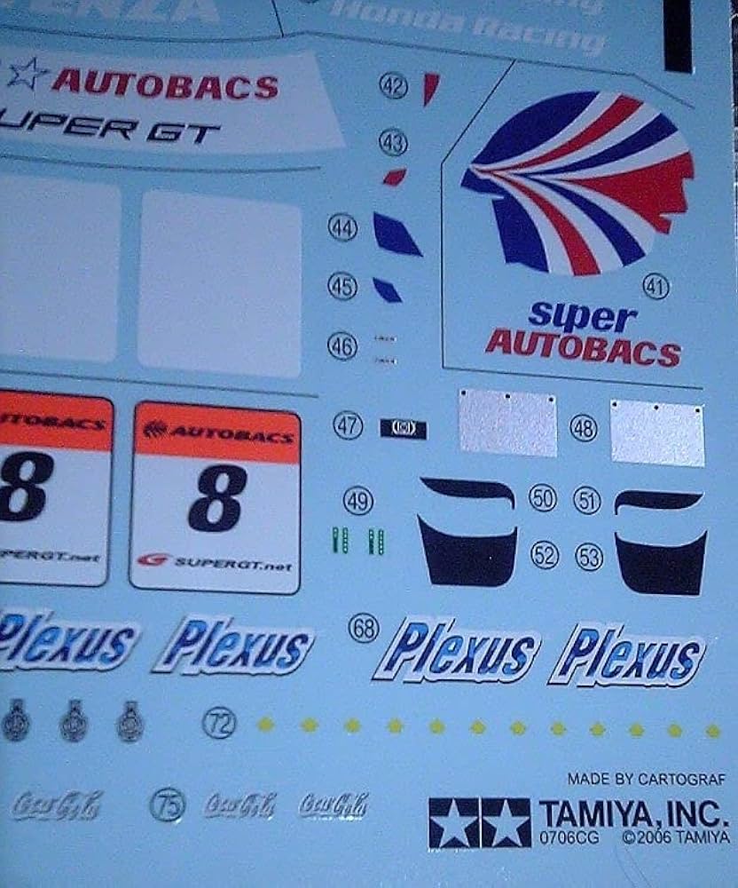 Amazon | タミヤ 124 ARTA NSX 2005 品番24288用 カルトグラフデカール