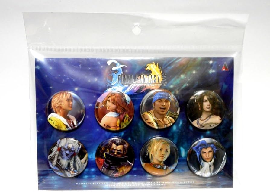 Amazon.co.jp: FFX 缶バッジセット 8個入り ティーダ ユウナ ワッカ