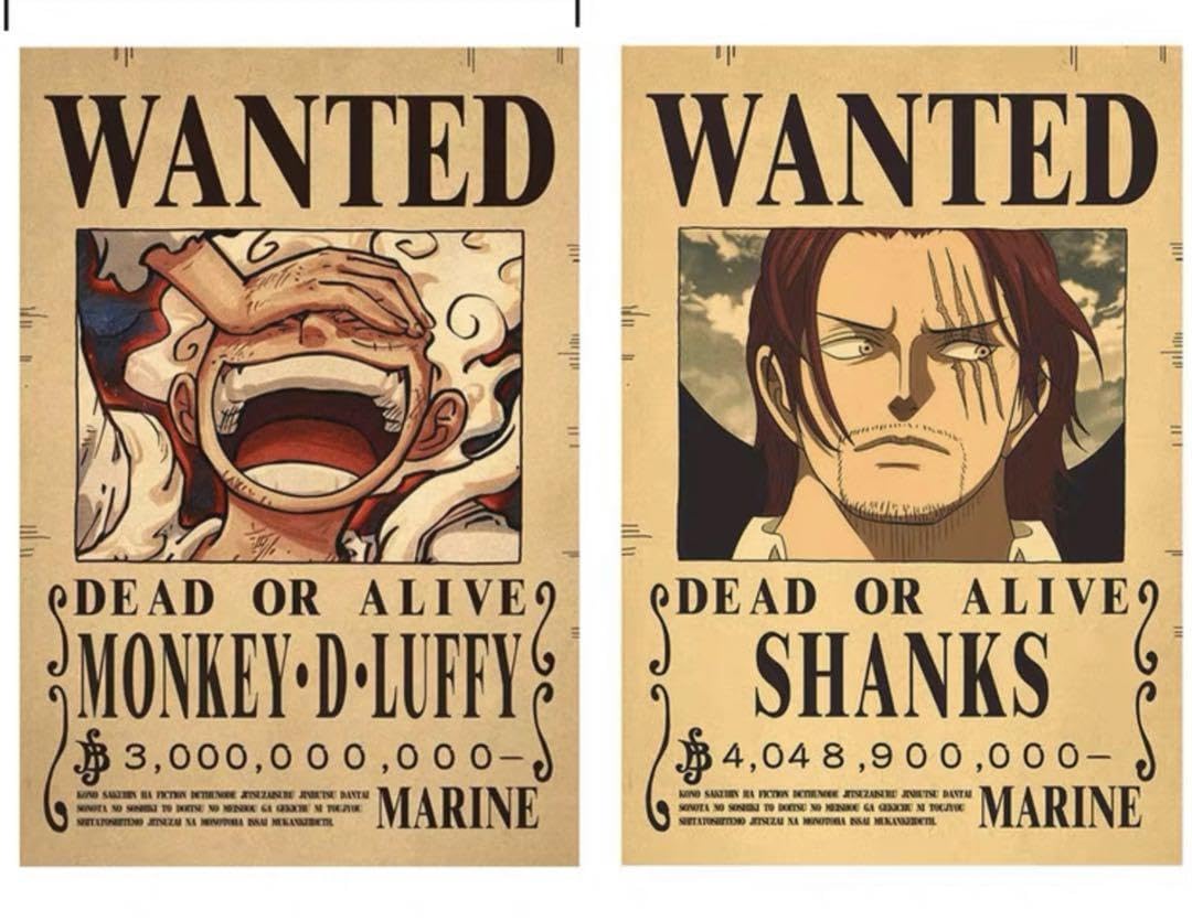 Amazon.co.jp: ONEPIECE ワンピース 手配書 ポスター 2枚セット ルフィ