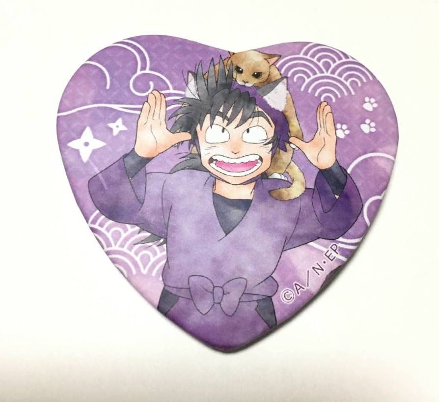 忍たま乱太郎 四年生 浜守一郎 ハート バッジ ネコ ナンジャタウン