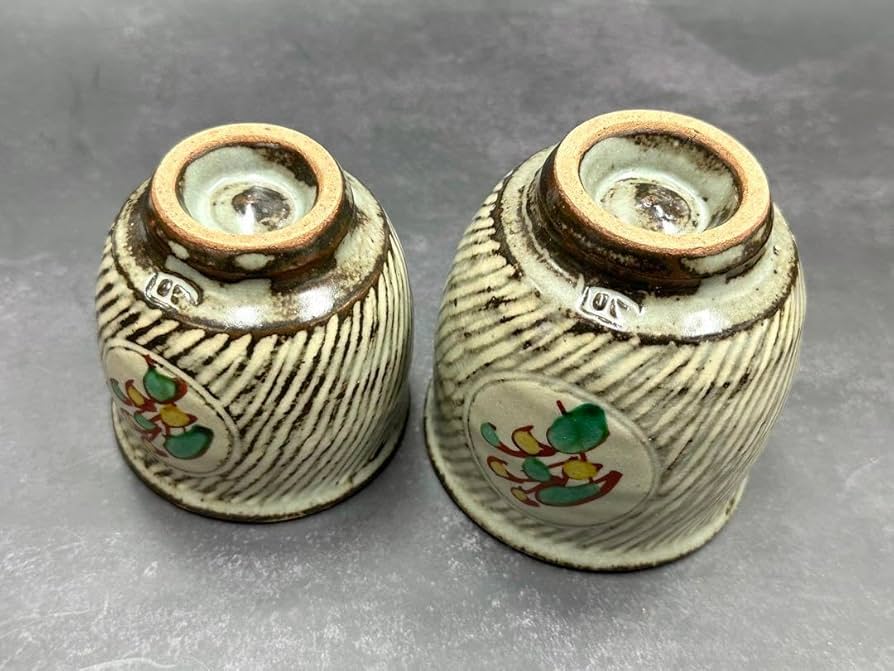 Amazon | 重要無形文化財 人間国宝島岡達三 象嵌赤絵夫婦湯呑 共箱